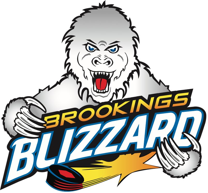 Brookings Blizzard 2012 13-2015 16 Primary Logo vinyl decal